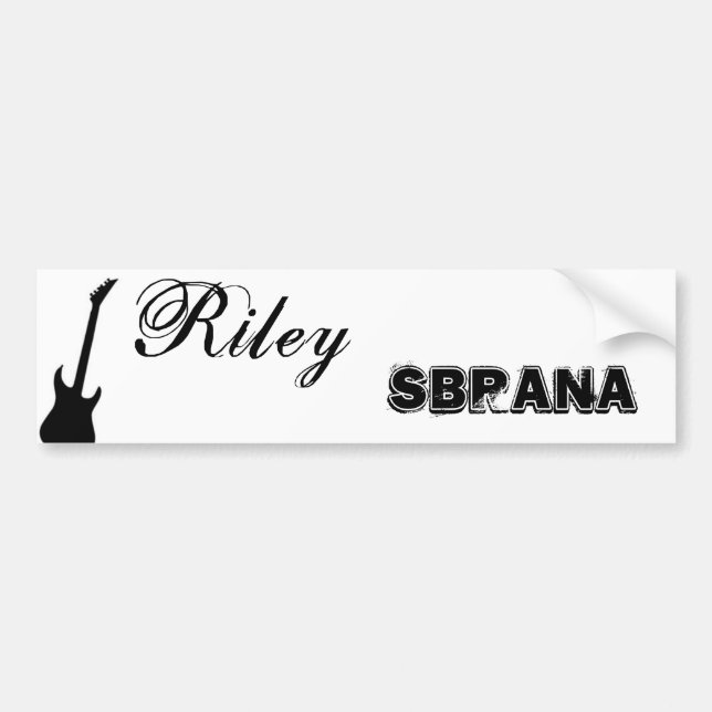 Pegatina Para Coche Bumpersticker de Riley Sbrana (Frente)