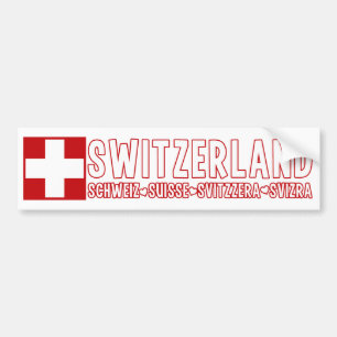 Pegatina Para Coche Bumpersticker de SUIZA