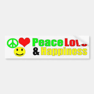 Pegatina Para Coche bumpersticker del amor y de la felicidad de la paz