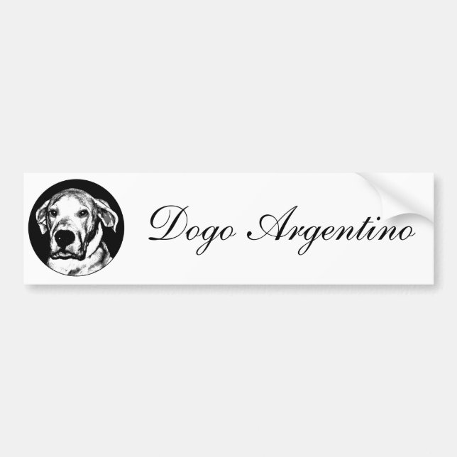 Pegatina Para Coche Bumpersticker del argentino de Dogo (Frente)
