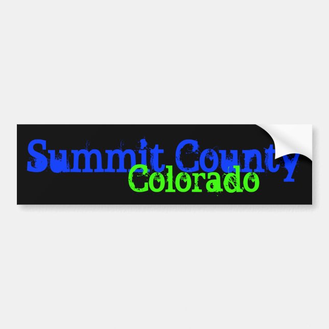 Pegatina Para Coche Bumpersticker del Condado de la Cumbre (Frente)