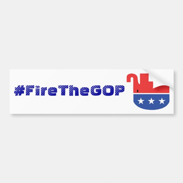 Pegatina Para Coche bumpersticker del #FireTheGOP (Frente)