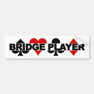 Pegatina Para Coche Bumpersticker del jugador de puente