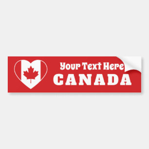 Pegatina Para Coche Bumpersticker del personalizado del amor de Canad