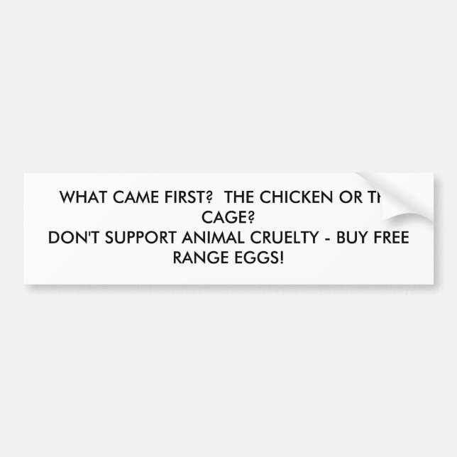 Pegatina Para Coche bumpersticker del pollo o de la jaula (Frente)