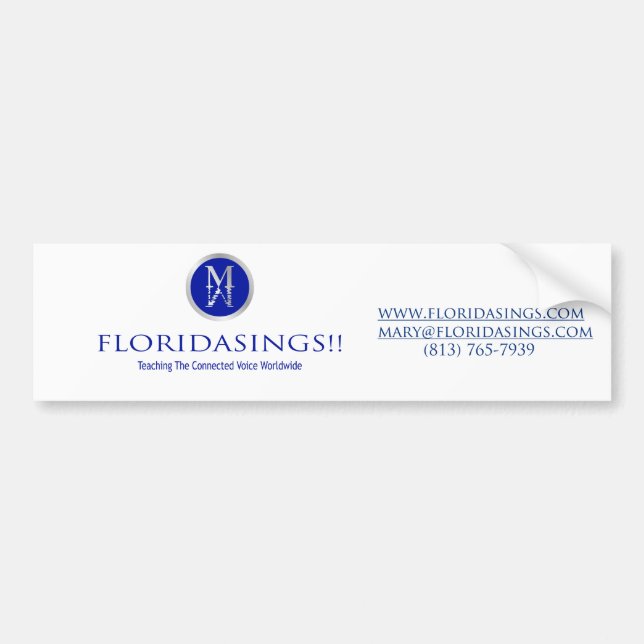 Pegatina Para Coche bumpersticker floridasing (Frente)