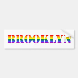 Pegatina Para Coche Bumpersticker gay de Brooklyn
