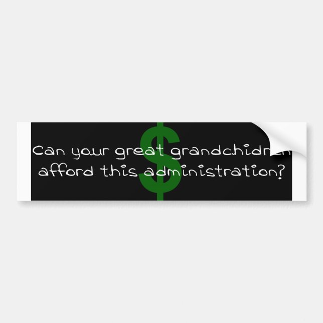 Pegatina Para Coche Bumpersticker indignante del gasto (Frente)