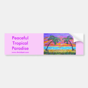 Pegatina Para Coche Bumpersticker - paraíso tropical pacífico