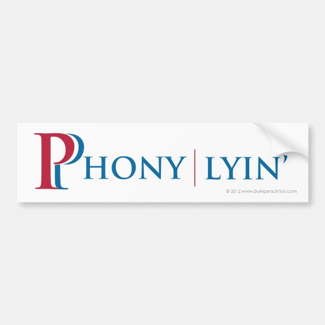 Pegatina Para Coche Bumpersticker satírico de Romney/de Ryan (Frente)