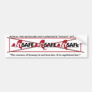Pegatina Para Coche Bumpersticker SEGURO del ACTO de la derogación NY