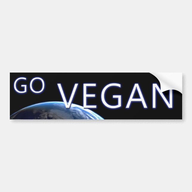 Pegatina Para Coche bumpersticker-VEGAN2 (Frente)