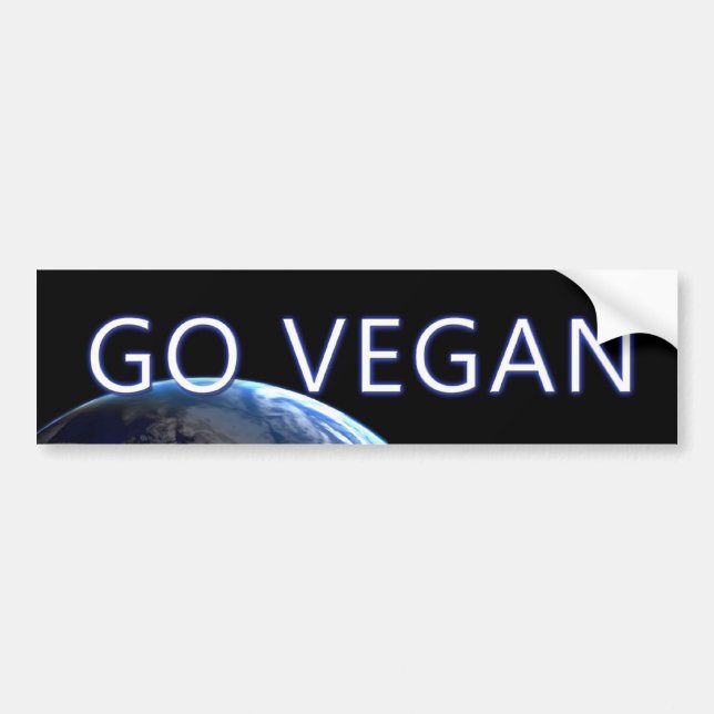 Pegatina Para Coche bumpersticker-VEGAN3 (Frente)
