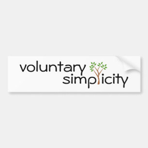 Pegatina Para Coche bumpersticker voluntario de la simplicidad