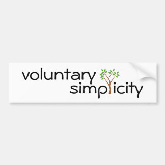 Pegatina Para Coche bumpersticker voluntario de la simplicidad