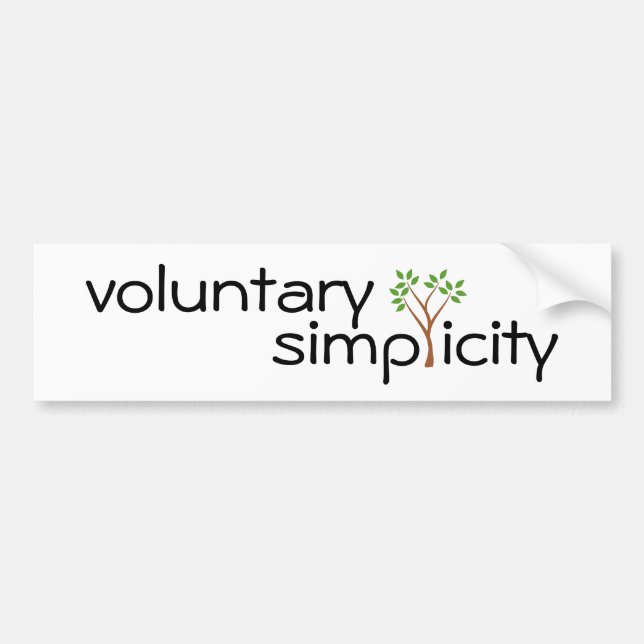 Pegatina Para Coche bumpersticker voluntario de la simplicidad (Frente)