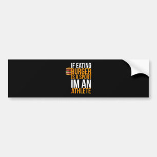 Pegatina Para Coche Burger Hamburger BBQ Humor Gracioso Pun Gift Idea