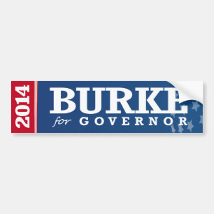 PEGATINA PARA COCHE BURKE PARA EL GOBERNADOR 2014