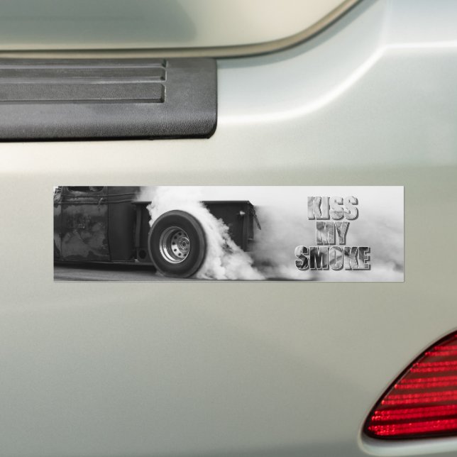 Pegatina Para Coche ¡Burnout! Besar mi humo (en coche)