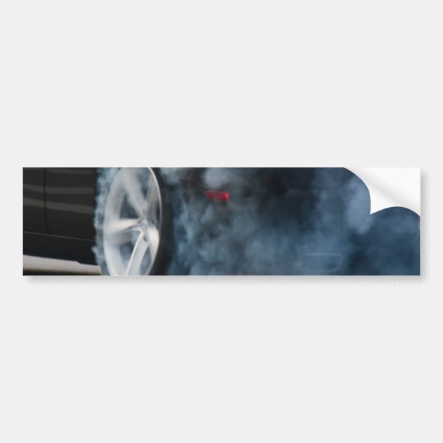 Pegatina Para Coche Burnout de coche negro (Frente)