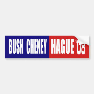 PEGATINA PARA COCHE BUSH CHENEY/LA HAYA 08
