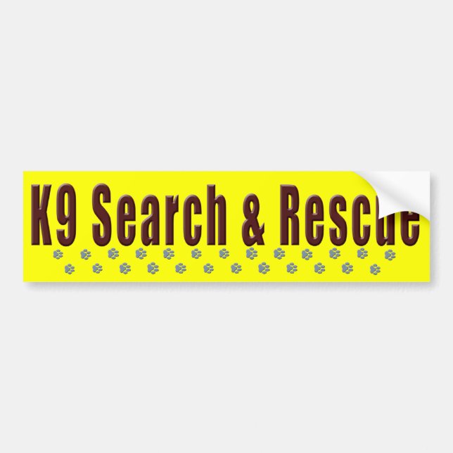 Pegatina Para Coche Búsqueda K9 y rescate (Frente)