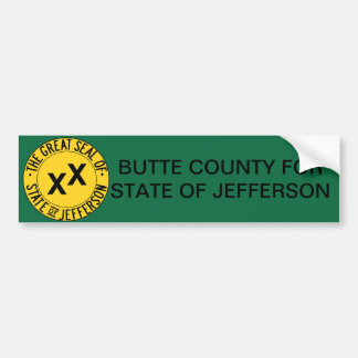Pegatina Para Coche Butte County for State Jefferson bumper sticker