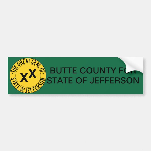 Pegatina Para Coche Butte County for State Jefferson bumper sticker (Frente)
