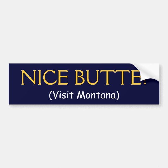 Pegatina Para Coche ¡BUTTE! (Visita Montana) (Frente)