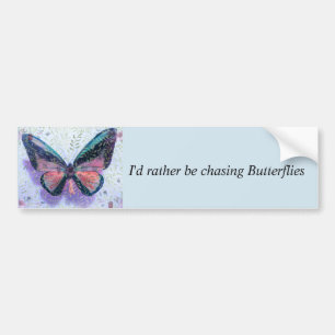 Pegatina Para Coche Butterfly Fantasy Bumper Sticker