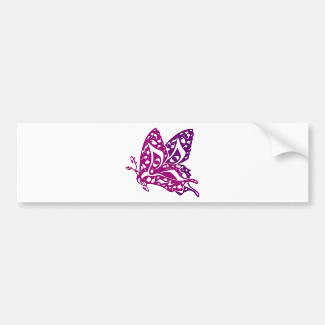 Pegatina Para Coche Butterfly_Notes (Frente)