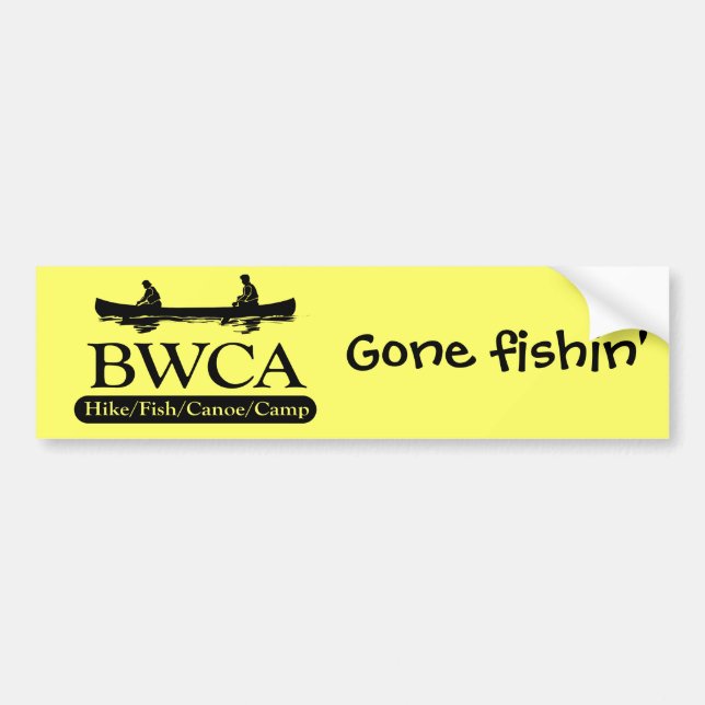 Pegatina Para Coche BWCA/campo de la canoa de los pescados del alza (Frente)