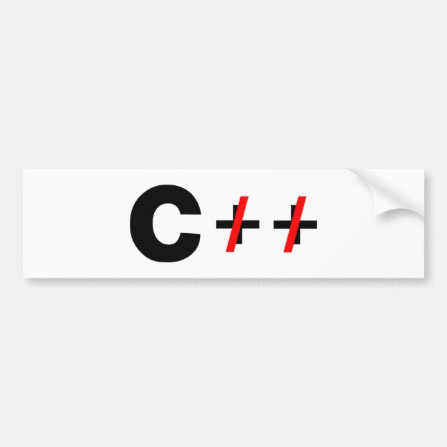 Pegatina Para Coche C, no C++ (Frente)