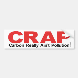 Pegatina Para Coche C.R.A.P. El carbono no es realmente contaminació