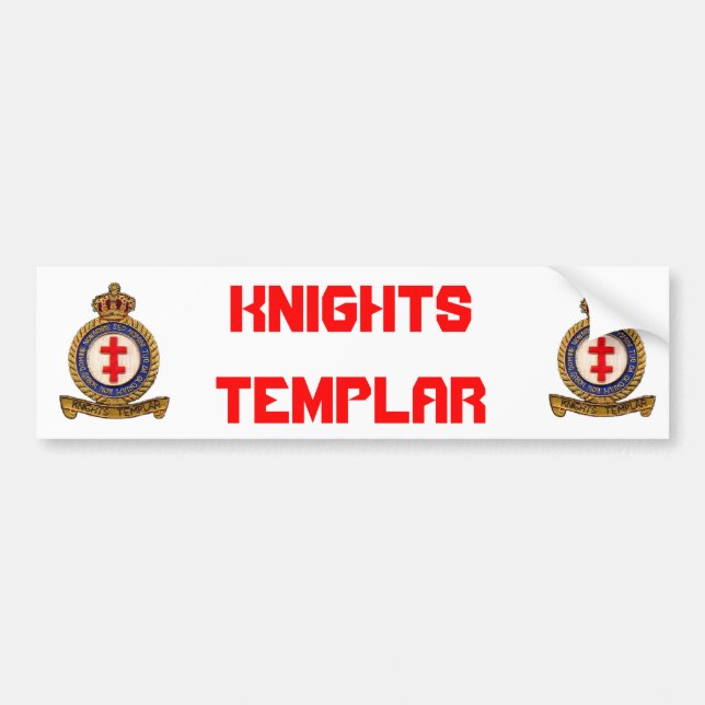 PEGATINA PARA COCHE CABALLEROS TEMPLAR (Frente)