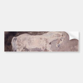 Pegatina Para Coche Caballo blanco (por Eugene Delacroix)