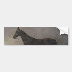 Pegatina Para Coche Caballo de gelatina marrón oscuro (arte animal vin