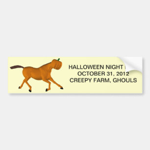 Pegatina Para Coche Caballo de Halloween