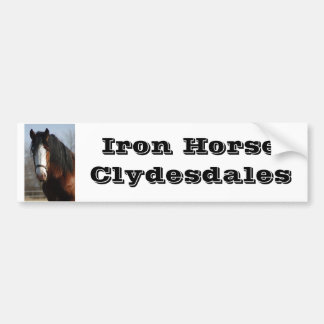 Pegatina Para Coche Caballo de hierro Clydesdales Bumpersticker