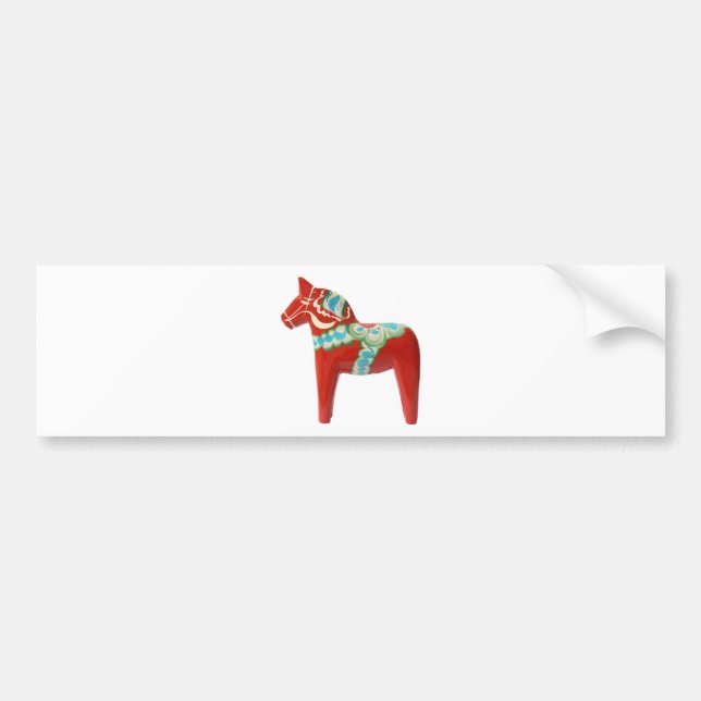 Pegatina Para Coche Caballo rojo de Dala del sueco (Frente)