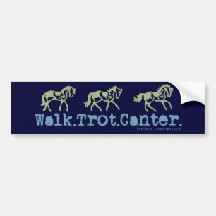 Pegatina Para Coche Caballos de canter Walk Trot