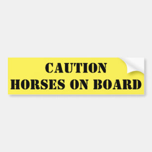 Pegatina Para Coche Caballos de la precaución a bordo