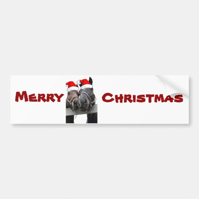 Pegatina Para Coche Caballos navidades (Frente)