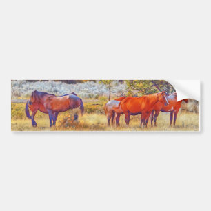 Pegatina Para Coche Caballos salvajes en mi coche Bumper Sticker