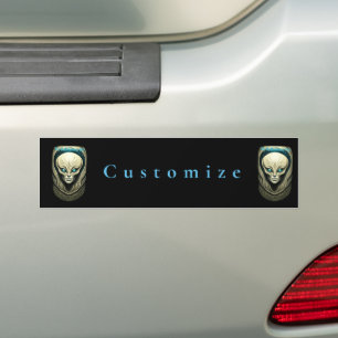 Pegatina Para Coche Cabeza de cráneo de Alien Thunder_Cove