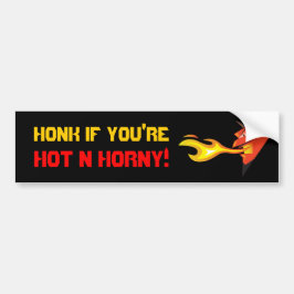 Pegatina Para Coche Cabeza de Fiery Devil "Caliente y Horny"