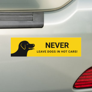 Pegatina Para Coche Cabeza de Perro - Nunca Dejes Mascotas en Coches C