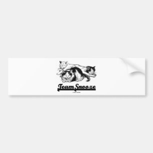 Pegatina Para Coche Cabezada del equipo (tres gatos Snuggling el