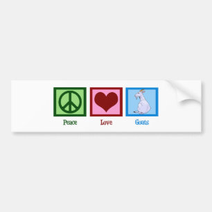 Pegatina Para Coche Cabras del amor de la paz