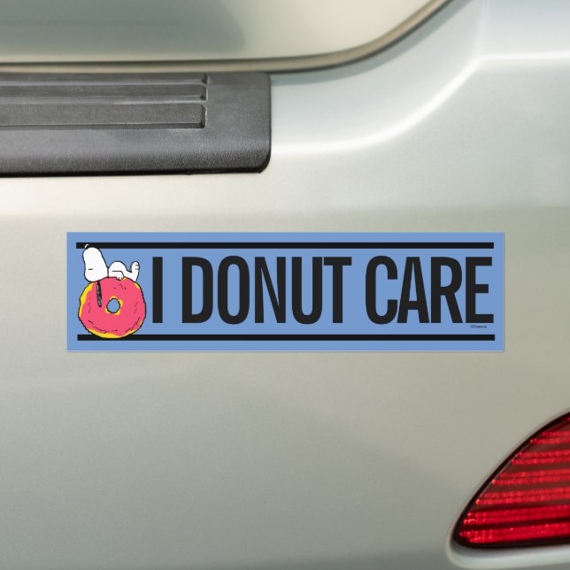 Pegatina Para Coche Cacahuetes | Donut rosado Snoopy (en coche)